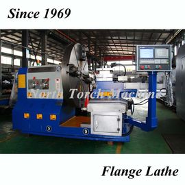 Turning Flange Lathe Flat Bed Engine Geared Floor Type With 1400 Mm Swing