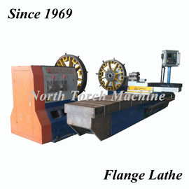 Two Chucks Flange Steel Lathe Machine Stable Running Strong Rigidity