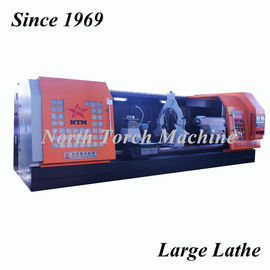 Flat Bed CNC Lathe Machine , Precision Metal Lathe With 4 Positions Turret