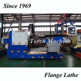 Turning Flange Lathe Flat Bed Engine Geared Floor Type With 1400 Mm Swing